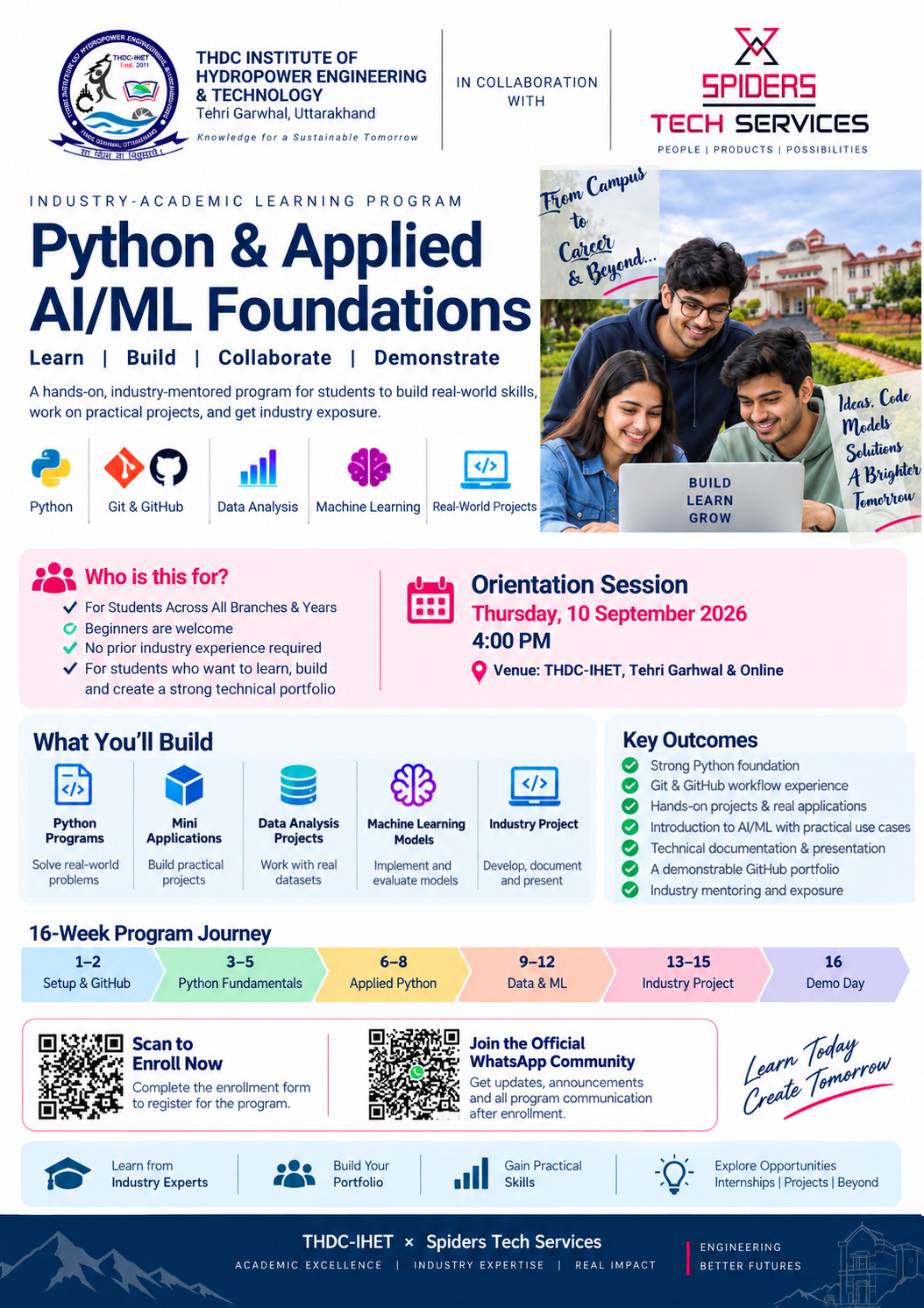 Python and Applied AI/ML Foundations program poster